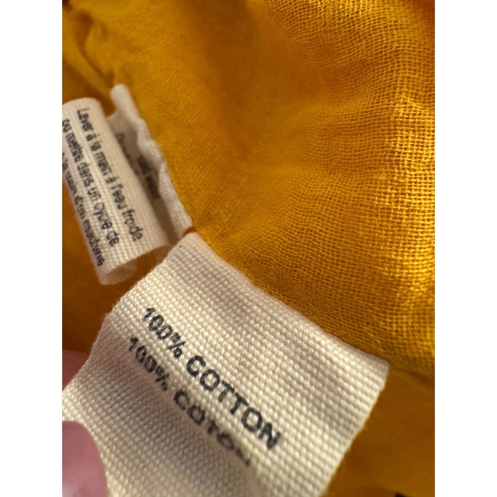 Anthropologie AISH Babydoll Tiered Dress Yellow Sleeveless Boho  size S - Picture 8 of 8